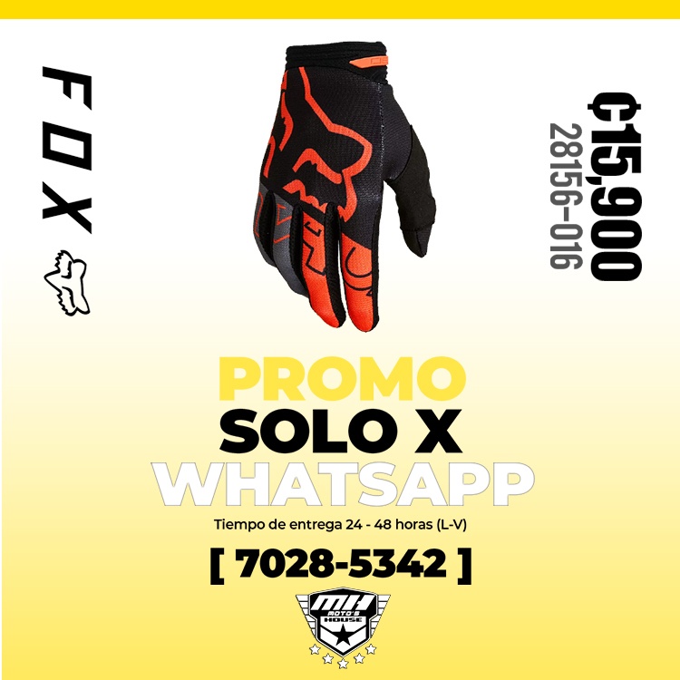 guantes moto fox racing 28156-016 costa rica